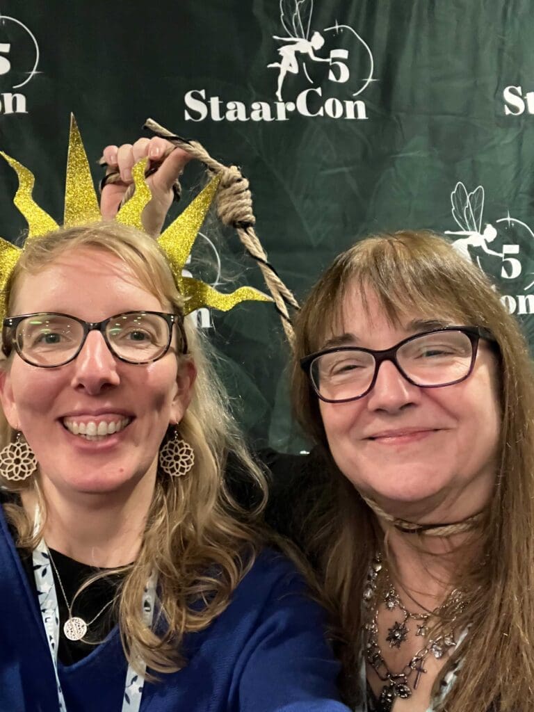 StaarCon Presenter Karen Winkel and friend at StaarCon 5.
